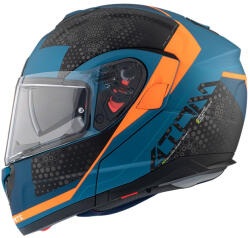 MT Helmets MT Atom SV Adventure B7 fenyitható bukósisak fekete-kék-narancssárga