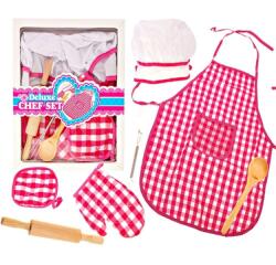 Malplay Set de bucatarie Malplay Sort si boneta pentru fete cu accesorii incluse roz (5901924207597) - Technodepo