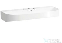 Laufen Sonar 100x42 cm-es csiszolt aljú mosdótál, 3 csaplyukkal, fehér H8163470001081 (H8163470001081)