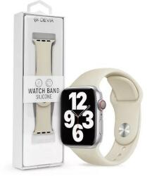 DEVIA ST364471 Devia Apple Watch (38/40/41mm) óraszíj, Deluxe Series Sport, szilikon, fehér (Antique White) (ST364471)