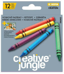 Creative Jungle Zsírkréta CREATIVE JUNGLE Grey kerek hegyezett 12 színű (CFA2452) - papir-bolt