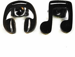 AZIZ Zenei nemesacél fülbevaló, fekete színű (WEN4190)