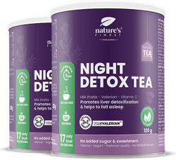 Nature's Finest Night Detox Tea 1+1 | Alvás tea | Funkcionális tea | Tisztító keverék | ProValerian | Bio | Vegán | Pihentető hatás 240 g