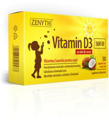 Zenyth Pharmaceuticals Vitamin D3 500 UI pentru copii - 30 cps