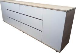  JANE Komód két ajtós 6 fiókos fogantyúk nélkül, széles, óriás - többféle színben