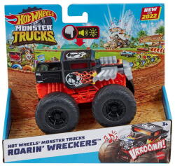 Mattel Hot Wheels Monster Truck Roarin Wreckers Bone Shaker Cu Functii Si Sunete Scara 1: 43 (MTHDX60_HDX61) - etoys