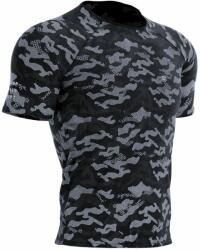 Compressport Férfi póló Compressport Training Short Sleeve T-Shirt Camo Premium - Fekete, Zöld