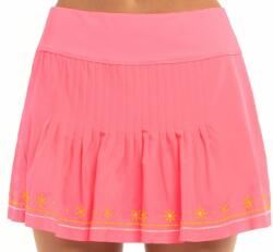 Lucky in Love Női teniszszoknya Lucky in Love Embroidery Long Stitch Around Skirt - neon pink