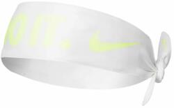 Nike Tenisz kendő Nike Dri-Fit Head Tie Skinny Printed - white/lime ice/lime ice