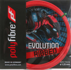 Polyfibre Tenisz húr Polyfibre Evolution Ribbed (12, 2 m) - red