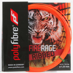 Polyfibre Tenisz húr Polyfibre Fire Rage Ribbed (12, 2 m) - orange