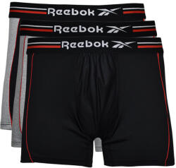 Reebok Boxer alsó Reebok Mens Sports Trunk JARVIS 3P - black/grey marl/vector red