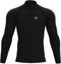 Compressport Férfi tenisz pulóver Compressport Seamless Zip Sweatshirt - Fekete