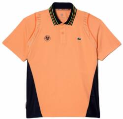 Lacoste Férfi teniszpolo Lacoste Sport Roland Garros Edition Ultra-Dry Two Tone Polo Shirt - light orange/navy blue