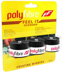 Polyfibre Feel It Overgrip 3P - Fekete