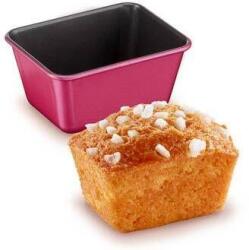 Tefal Set de 3 forme TEFAL CreaBake Mini-Cakes J3079804, Pentru mini prăjituri, Dimensiune 8.3x6.5cm, Din oțel carbon, Suprafață antiaderentă, Compatibil cu Cake Factory Délices, Dulcis Grey-Holi Pink (J307
