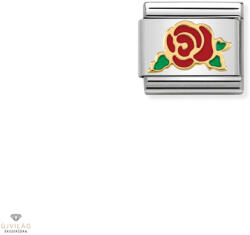 NOMINATION "Vörös rózsa" charm - 030285-30