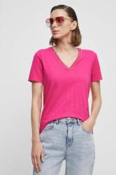 Medicine tricou din bumbac femei, culoarea roz ZPYX-TSD0B4_43X