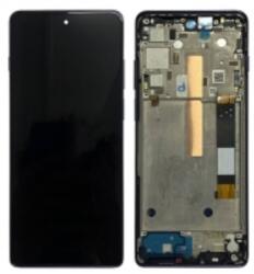 Motorola Moto G200 5G, Edge S30 előlap keret, lcd kijelző és érintőpanel fekete, gyári felújított