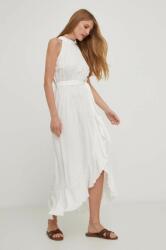 ANSWEAR rochie culoarea alb, midi, evazati BBYX-SUD10Y_00X
