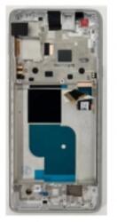 Motorola Edge X30 XT-2201 előlap keret, lcd kijelző és érintőpanel fehér, gyári