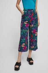 Medicine pantaloni femei, culoarea turcoaz, fason culottes, high waist ZPYX-SPDB01_69A