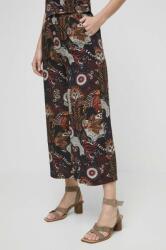 Medicine pantaloni femei, culoarea negru, fason culottes, high waist ZPYX-SPDB01_99A