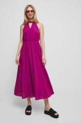 MEDICINE rochie din amestec de in culoarea roz, midi, evazati ZPYX-SUDB05_43X