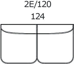  Vera ülőgarnitúra elem habszivacs variálható, elem, fix, karfa nélküli, 2E/120