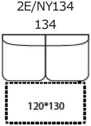  Vera ülőgarnitúra elem habszivacs variálható, elem, nyitható, karfa nélküli, 2E/NY, 132