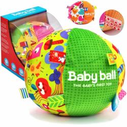 WOOPIE Puha érzékelő labda Mrs. Tag címkékkel a kisgyermek számára + hang