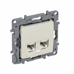 Legrand 764680 Niloé 2xRJ45 Cat. 5 UTP csatlakozóaljzat, bézs ( Legrand 764680 ) (764680)