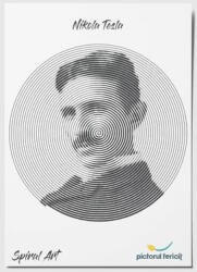 Pictorul Fericit Nikola Tesla - Spiral Art Panza pictura