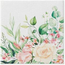 PAW Textilhatású szalvéta 40x40 cm Floral Moments, 50 db/csomag