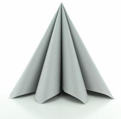 Mank Ezüst textilhatású prémium szalvéta - 40x40 cm (Mank, 50 lap/csomag)