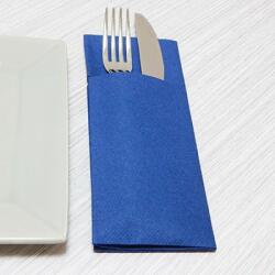 Pack Service evőeszköztartós szalvéta textilhatású 40x32 cm 1/8 hajtású 50 lap/csomag kék