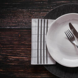 Mapelor Naturtex bambusz alapanyagú szalvéta 40x40 cm 50 lap/csomag - Gasztro fehér/fekete