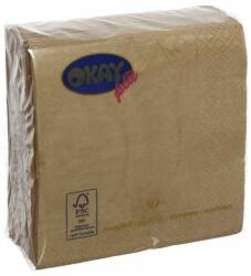 Okay Koktélszalvéta tissue 2 rétegű "arany" 25x25 cm 50 lap/csomag