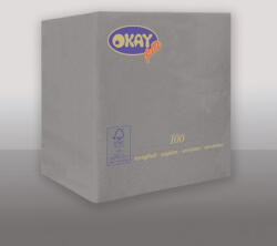 Okay koktélszalvéta 25x25 cm 100 lap/csomag - szürke