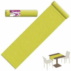 Pack Service asztali futó 40 cm x 24 m textilhatású - olíva