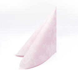 PAW Textilhatású szalvéta 40x40 cm Soft Lace világos rózsaszín, 50 db/csomag