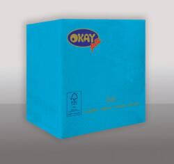 Okay koktélszalvéta 25x25 cm 100 lap/csomag - türkíz