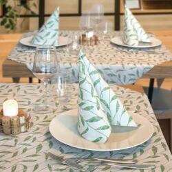 Pack Service Mikrotextil hatású szalvéta 40x40 cm Foglie verde, 50 lap/csomag