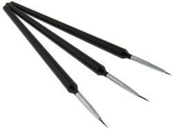 Sunone Set pensule pentru manichiură, 3 buc, negru - Sunone Nail Air Brush 3 buc