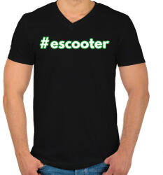printfashion #escooter - Férfi V-nyakú póló - Fekete (13819496)