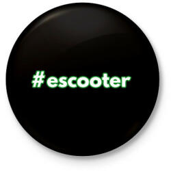 printfashion #escooter - Kitűző, hűtőmágnes - Fekete (13822959)