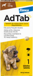 Bayer AdTab kullancs és bolha elleni rágótabletta kutyáknak (1 tablettás kiszerelés | 1.3 - 2.5 kg | 56 mg)