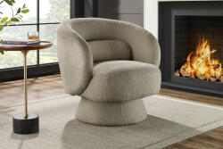  BOCCA NOVA design bouclé fotel - szürke (43439)