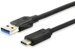 Equip Átalakító Kábel - 128343 (USB-C 3.2 Gen1 to USB-A, apa/apa, fekete, 0, 25m) (EQUIP_128343) (EQUIP_128343)