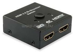 EQUIP HDMI Switch - 332723 (1x Bemenet, 2x Kimenet, két irányú jelátvitel, fekete) (EQUIP_332723) (EQUIP_332723)